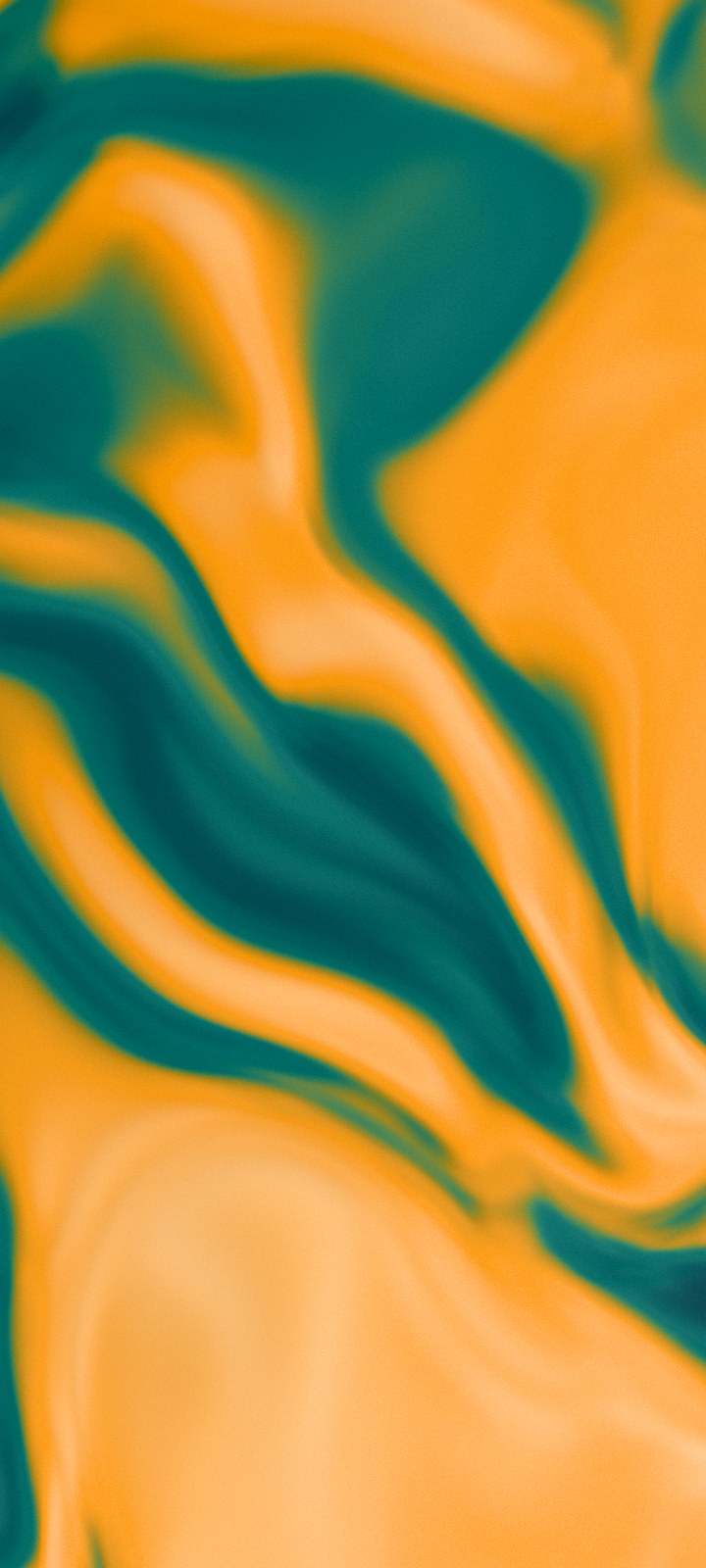 Tangerine and teal liquid gradient phone wallpaper
