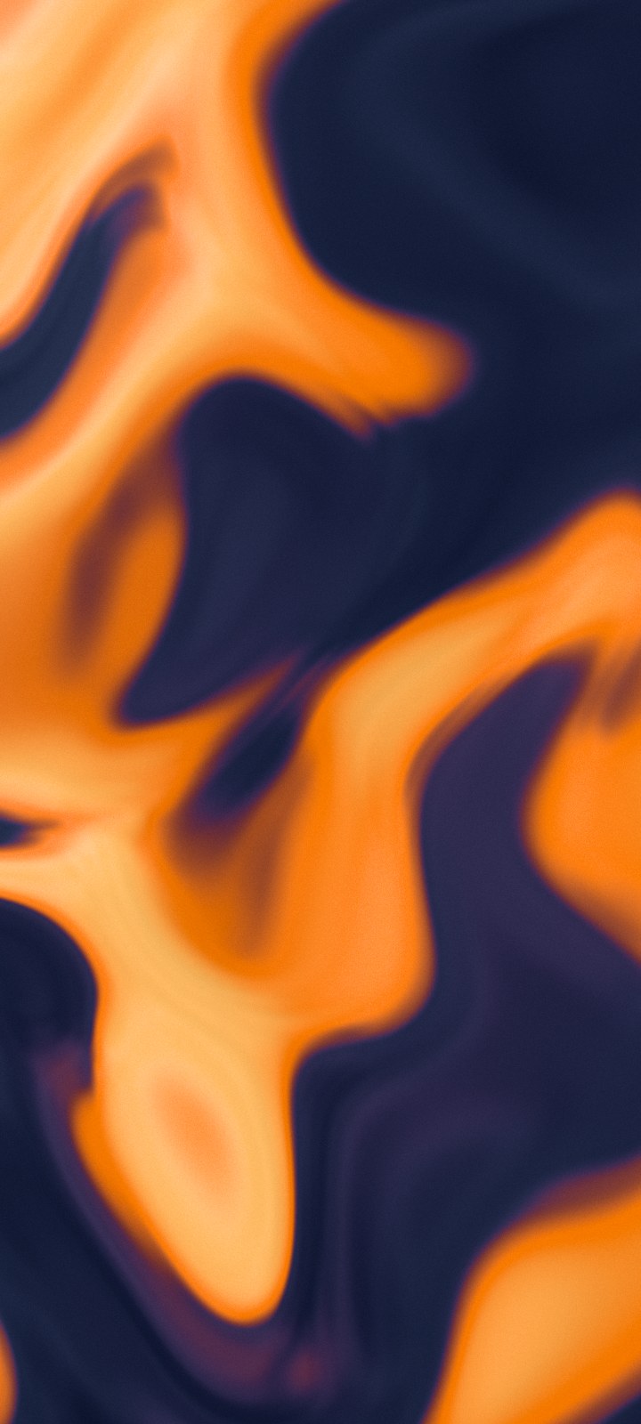 Orange and navy liquid gradient iPhone wallpaper